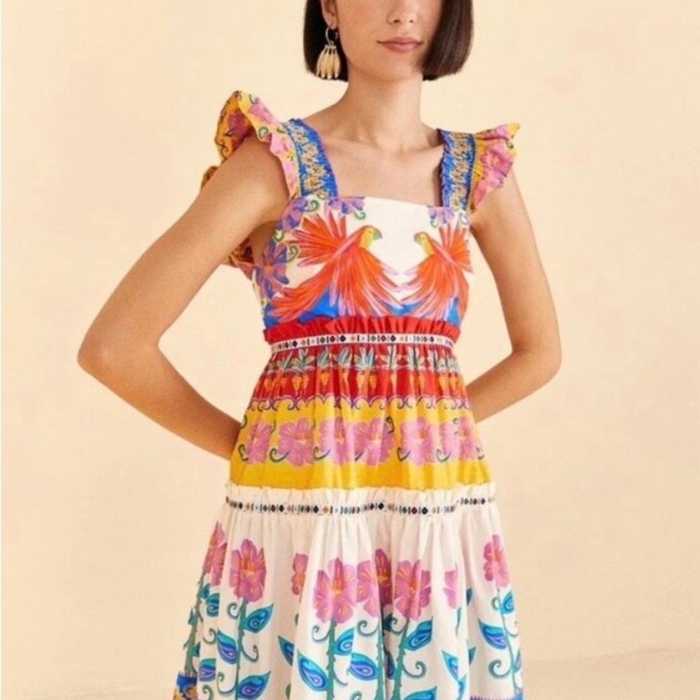 Farm Rio Vivid Cool Off White Women's Dress